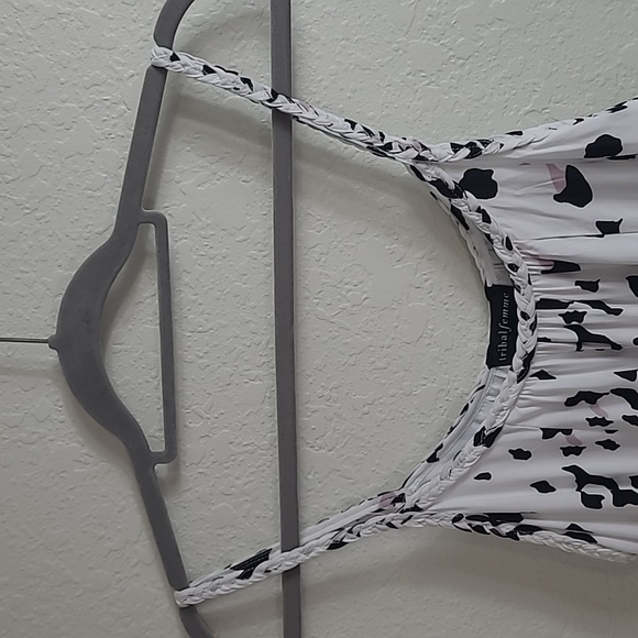 Tribal Black and White Patterned Maxi Dress Size M - Picture 3 of 8